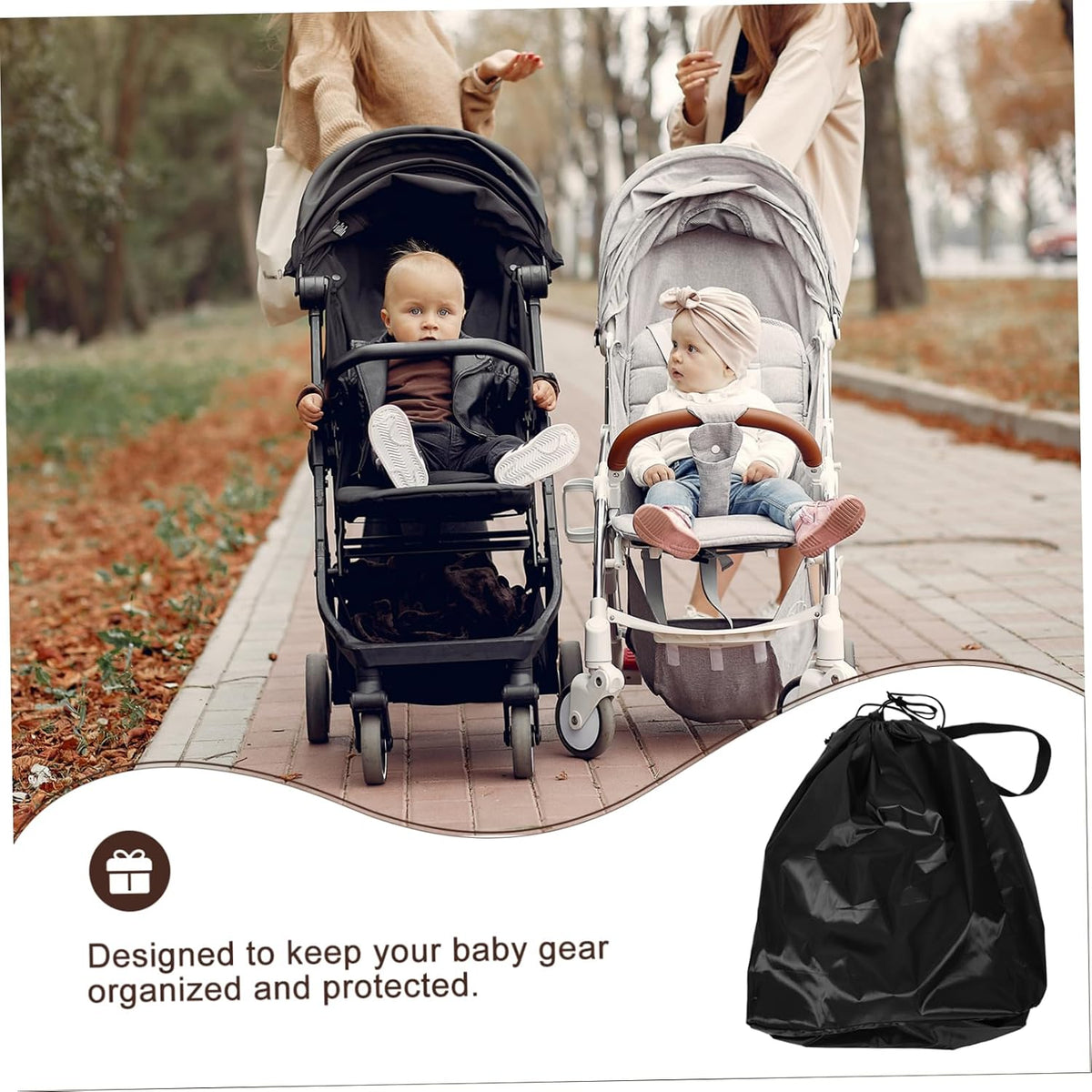 Stroller Travel Bag Large Storage Cover for Airplane Gate Check Shoulder Strap Stroller Organizer for