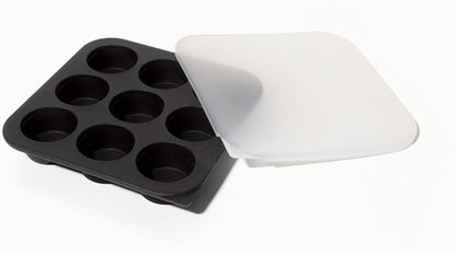 2-Tbsp Silicone Freezer Tray with Lid, 1 Oz (Black Sesame)