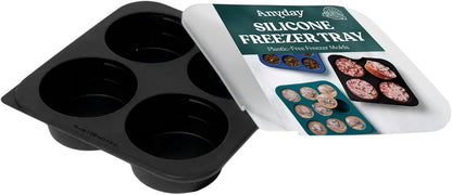 2-Tbsp Silicone Freezer Tray with Lid, 1 Oz (Black Sesame)