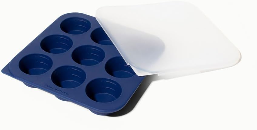 2-Tbsp Silicone Freezer Tray with Lid, 1 Oz (Black Sesame)