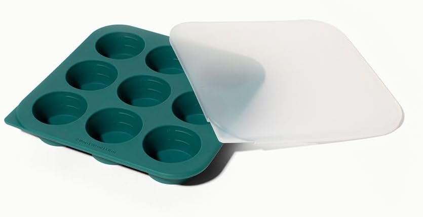 2-Tbsp Silicone Freezer Tray with Lid, 1 Oz (Black Sesame)