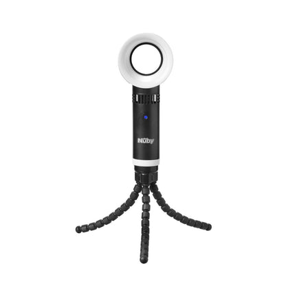 Nuby Baby Safe Bladeless Quiet Cooling Fan with Flexible Tripod Legs | 3 Cooling Modes | Rechargeable USB Cord Included | Black