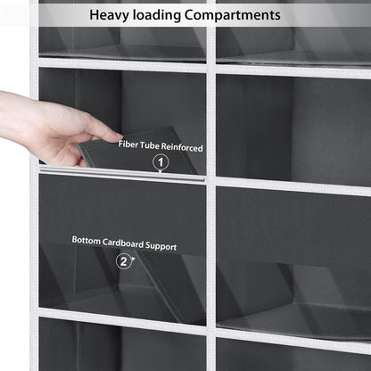 5 Tiers Over the Door Organizer, Large Hanging Door Organizer, Beige