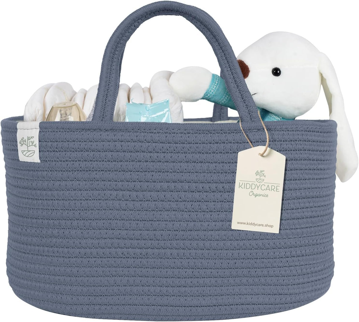 Diaper Caddy Organizer for Baby Nursery Basket with Handle Lid Nursing Caddy with Changing Table Organizer Cart Newborn Caddy Rosy (Floral Print) X-Large