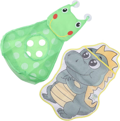 Bath Toy MESH Bag Storage Organizer Durable NET for Kids Bathroom Bedroom CAR Dinosaur Frog