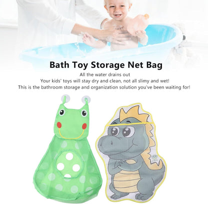 Bath Toy MESH Bag Storage Organizer Durable NET for Kids Bathroom Bedroom CAR Dinosaur Frog