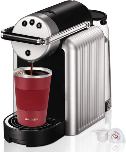 Travel Coffee Mug Spill Proof 12oz, Insulated Travel Mug to Go, Reusable Coffee Cup with Seal Lid, Vacuum Stainless Steel Tumbler for Hot/Cold Drinks (Red)