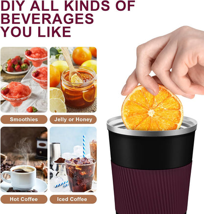 Travel Coffee Mug Spill Proof 12oz, Insulated Travel Mug to Go, Reusable Coffee Cup with Seal Lid, Vacuum Stainless Steel Tumbler for Hot/Cold Drinks (Red)