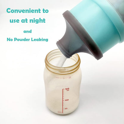 Baby Formula Dispenser, Portable Milk Powder Dispenser Container, Baby Feeding Travel Storage Container, Non-Spill Stackable Baby Snack Storage Container, BPA Free, 4 Compartments, 2 Packs