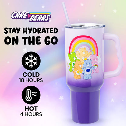 Betty Boop Core Cute Pose, Stainless Steel Tumbler, 40oz | Sitting, Hearts and Dots, Straw Cover Cap, Handle, Lid, Double Walled, Fits in Cup Holder, 1.18 Liters - Colors B
