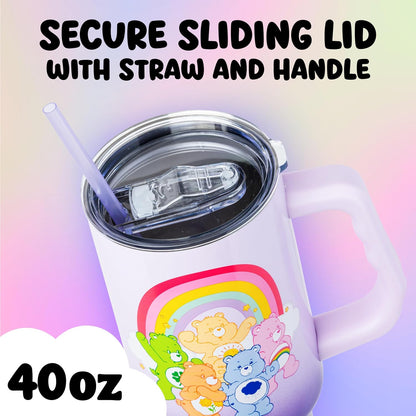 Betty Boop Core Cute Pose, Stainless Steel Tumbler, 40oz | Sitting, Hearts and Dots, Straw Cover Cap, Handle, Lid, Double Walled, Fits in Cup Holder, 1.18 Liters - Colors B