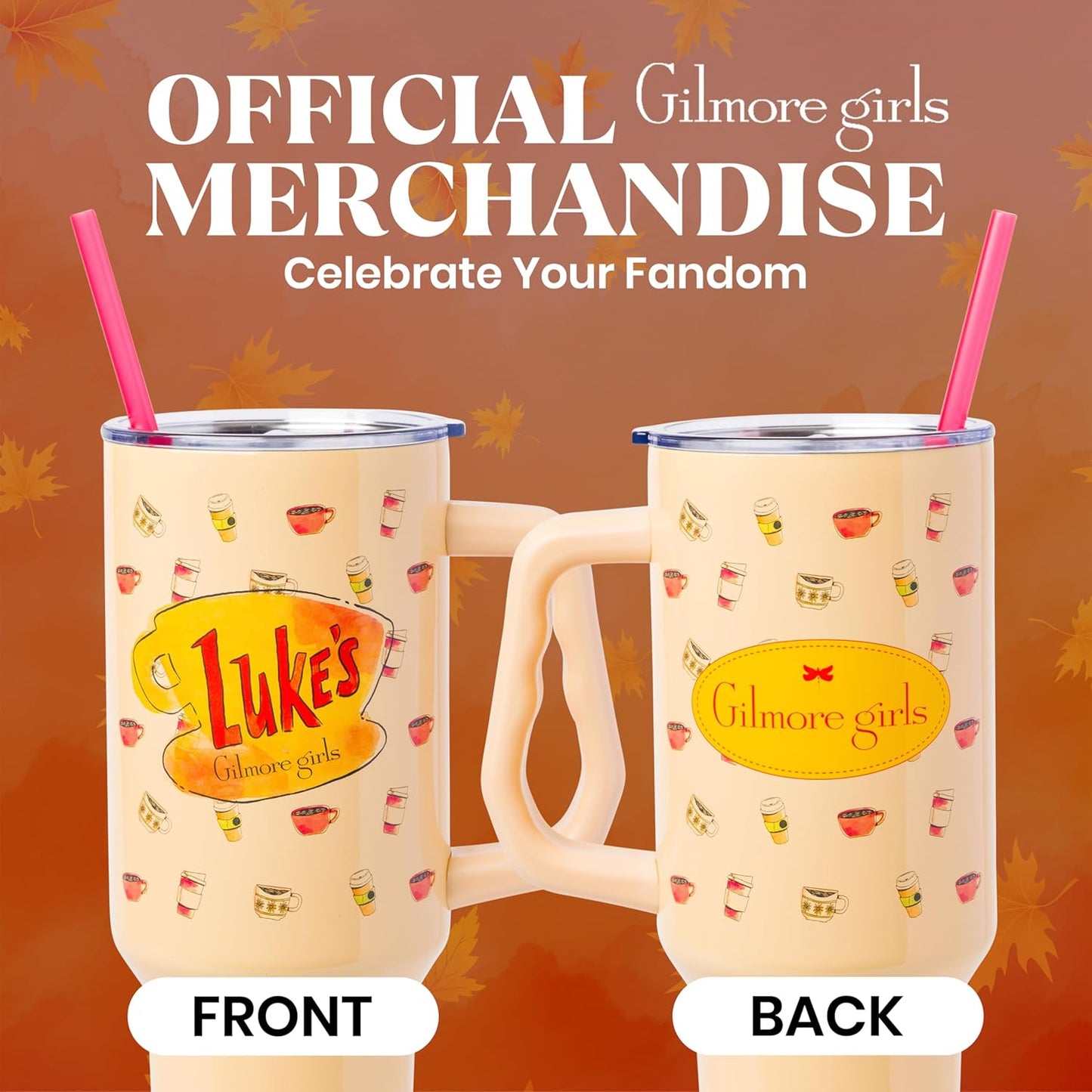 Betty Boop Core Cute Pose, Stainless Steel Tumbler, 40oz | Sitting, Hearts and Dots, Straw Cover Cap, Handle, Lid, Double Walled, Fits in Cup Holder, 1.18 Liters - Colors B