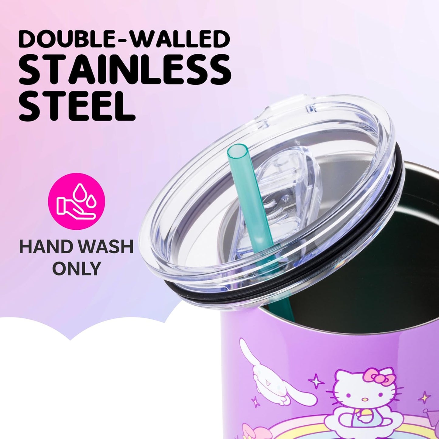 Betty Boop Core Cute Pose, Stainless Steel Tumbler, 40oz | Sitting, Hearts and Dots, Straw Cover Cap, Handle, Lid, Double Walled, Fits in Cup Holder, 1.18 Liters - Colors B
