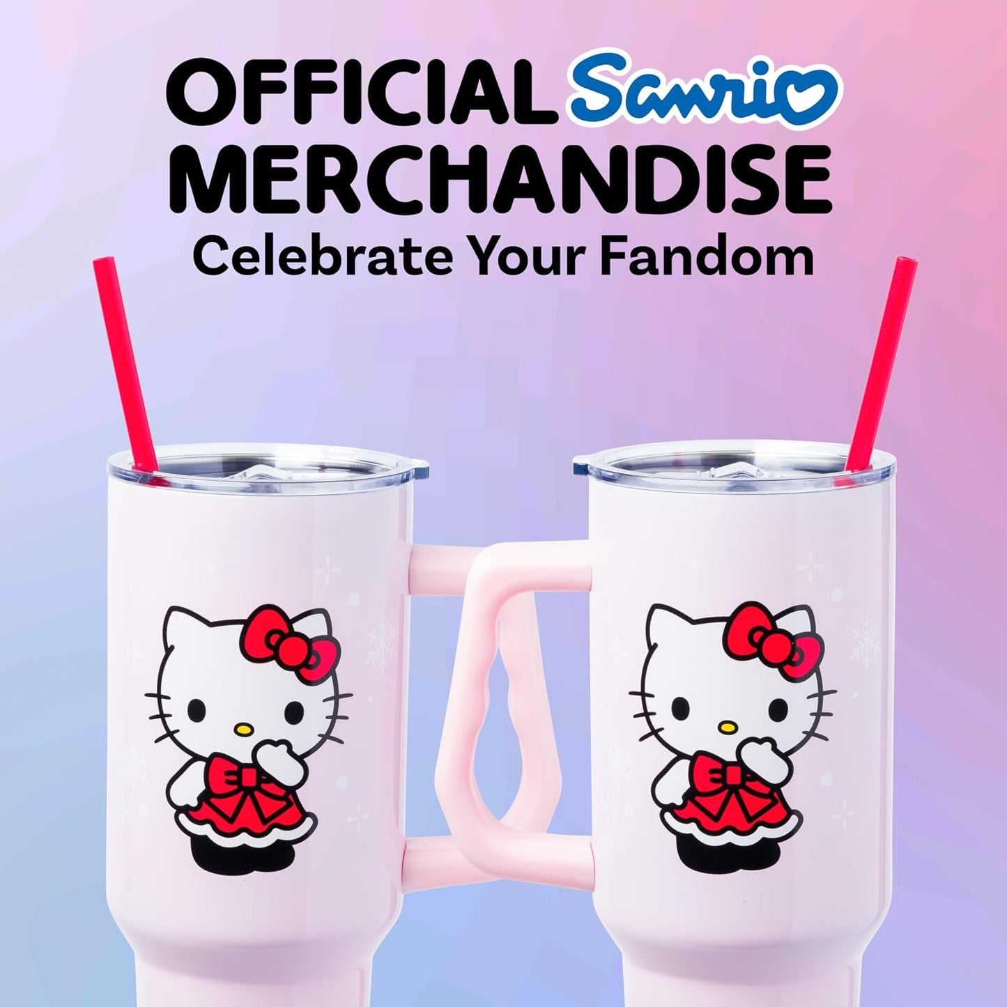 Betty Boop Core Cute Pose, Stainless Steel Tumbler, 40oz | Sitting, Hearts and Dots, Straw Cover Cap, Handle, Lid, Double Walled, Fits in Cup Holder, 1.18 Liters - Colors B
