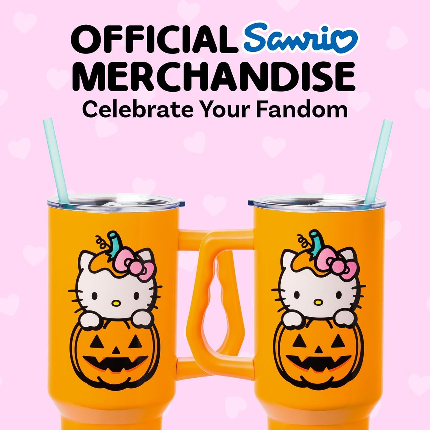 Betty Boop Core Cute Pose, Stainless Steel Tumbler, 40oz | Sitting, Hearts and Dots, Straw Cover Cap, Handle, Lid, Double Walled, Fits in Cup Holder, 1.18 Liters - Colors B