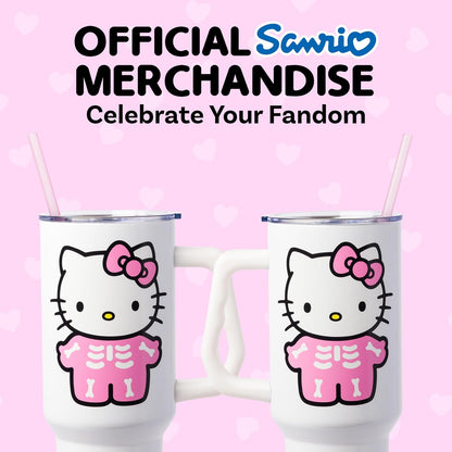 Betty Boop Core Cute Pose, Stainless Steel Tumbler, 40oz | Sitting, Hearts and Dots, Straw Cover Cap, Handle, Lid, Double Walled, Fits in Cup Holder, 1.18 Liters - Colors B