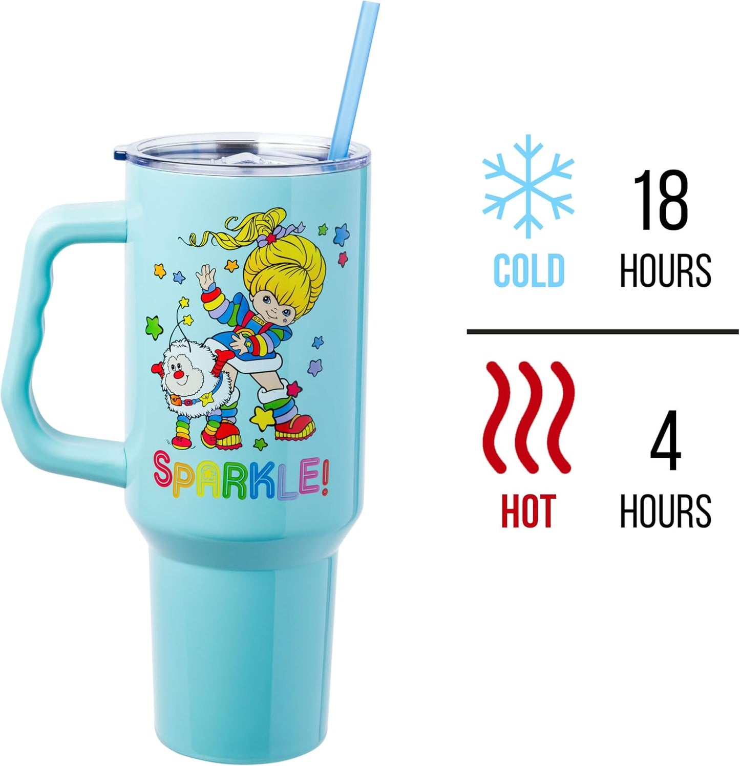 Betty Boop Core Cute Pose, Stainless Steel Tumbler, 40oz | Sitting, Hearts and Dots, Straw Cover Cap, Handle, Lid, Double Walled, Fits in Cup Holder, 1.18 Liters - Colors B