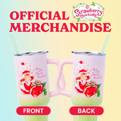 Betty Boop Core Cute Pose, Stainless Steel Tumbler, 40oz | Sitting, Hearts and Dots, Straw Cover Cap, Handle, Lid, Double Walled, Fits in Cup Holder, 1.18 Liters - Colors B
