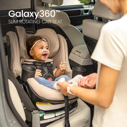 Galaxy360 Slim Rotating Convertible Car Seat — Teak