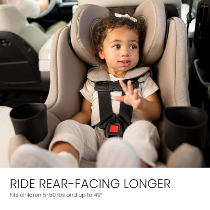 Galaxy360 Slim Rotating Convertible Car Seat — Teak