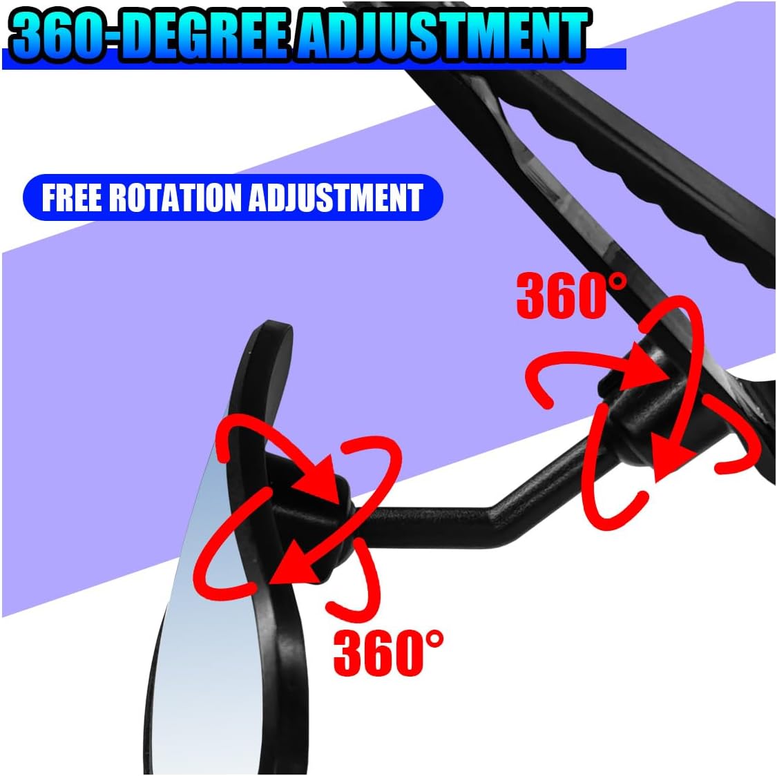 Baby Car Mirror Rear Facing, 360° Adjustable HD Wide Angle Convex Mirror, Self-Adhesive Auto Interior Safety Rearview Mirrors Essential Accessories for Observing Backseat Infant (Paste)