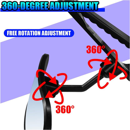 Baby Car Mirror Rear Facing, 360° Adjustable HD Wide Angle Convex Mirror, Self-Adhesive Auto Interior Safety Rearview Mirrors Essential Accessories for Observing Backseat Infant (Paste)
