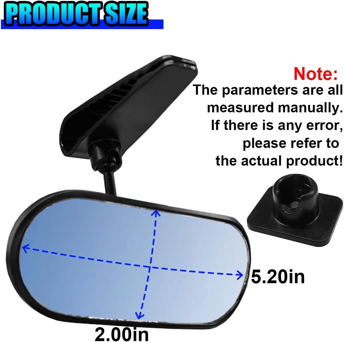 Baby Car Mirror Rear Facing, 360° Adjustable HD Wide Angle Convex Mirror, Self-Adhesive Auto Interior Safety Rearview Mirrors Essential Accessories for Observing Backseat Infant (Paste)
