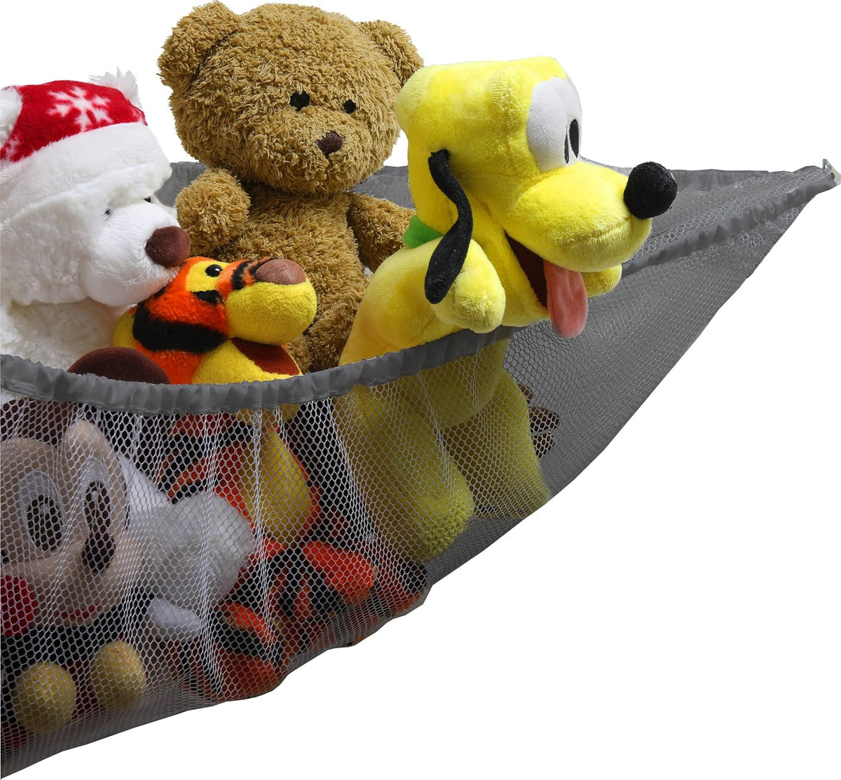 2 Pack Stuffed Animal Toy Hammock Net, White