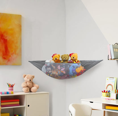 2 Pack Stuffed Animal Toy Hammock Net, White
