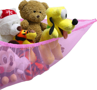 2 Pack Stuffed Animal Toy Hammock Net, White