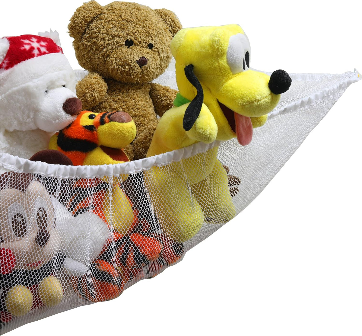 2 Pack Stuffed Animal Toy Hammock Net, White