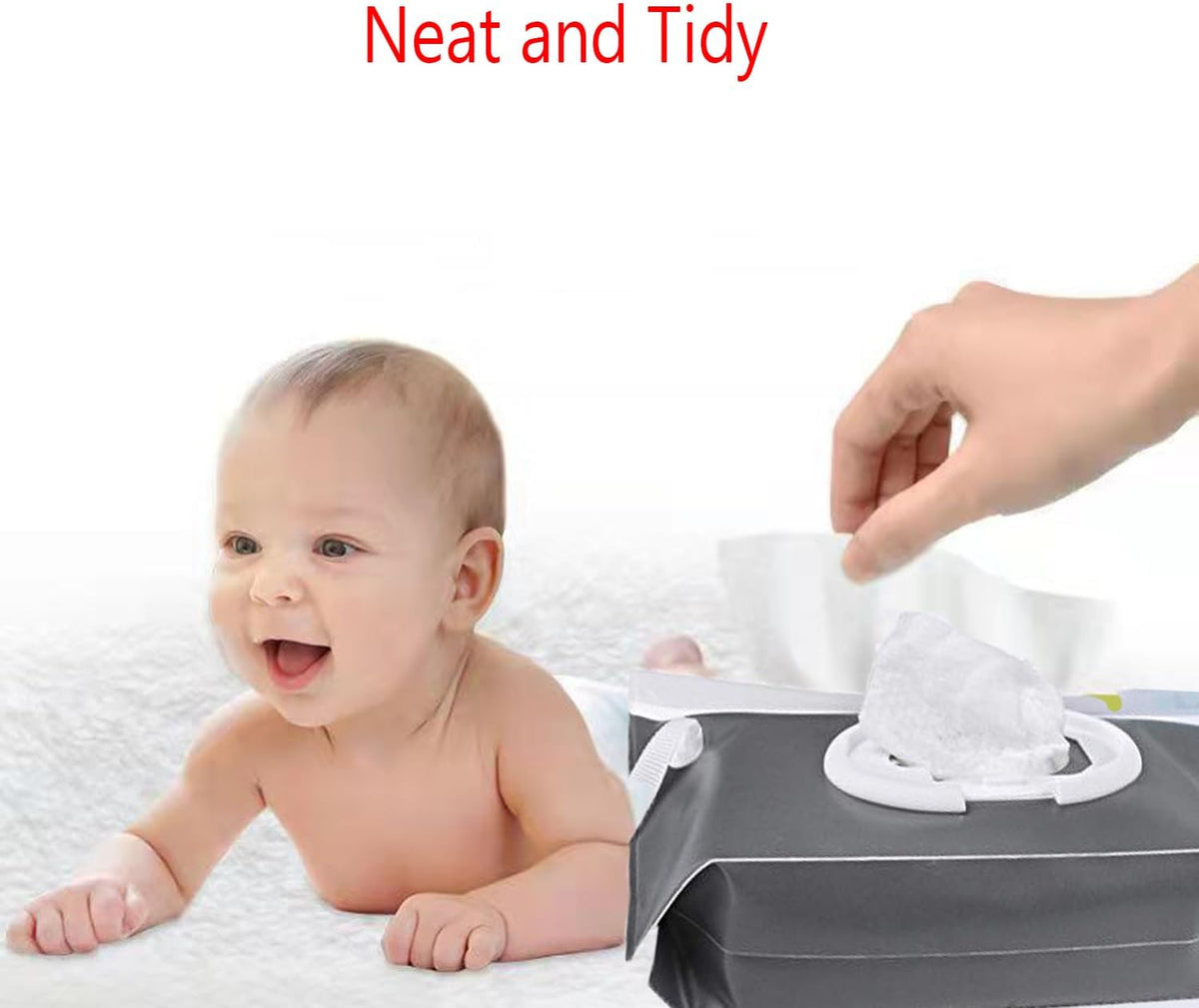 4pcs Baby Wipe Dispenser for Travel, Portable Refillable Baby Wipes Container for Diaper, Wipe Dispenser, Reusable Travel Wet Wipe Pouch for Outdoor, Camping, Hiking.