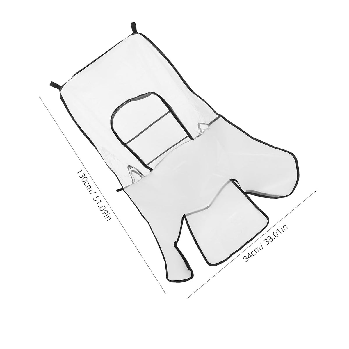 Stroller Rain Cover Windproof Transparent EVA Shield with Ventilation Nets for Pushchair Buggy Pram Easy to Install and Portable