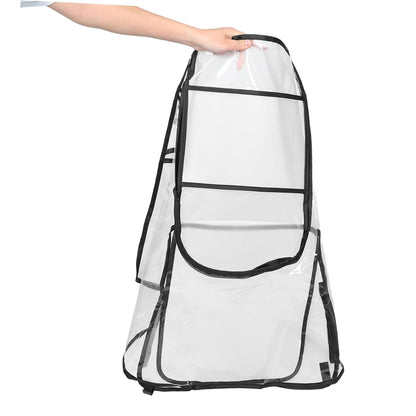 Stroller Rain Cover Windproof Transparent EVA Shield with Ventilation Nets for Pushchair Buggy Pram Easy to Install and Portable