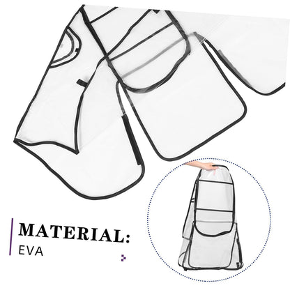 Stroller Rain Cover Windproof Transparent EVA Shield with Ventilation Nets for Pushchair Buggy Pram Easy to Install and Portable