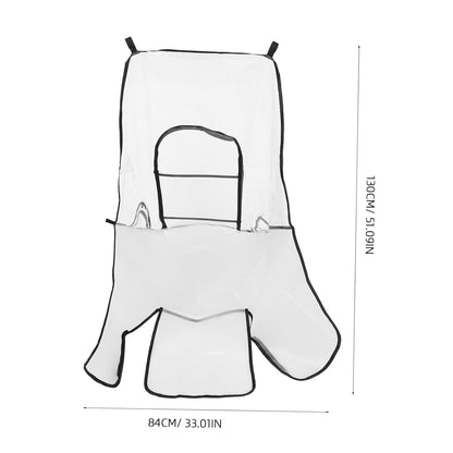 Stroller Rain Cover Windproof Transparent EVA Shield with Ventilation Nets for Pushchair Buggy Pram Easy to Install and Portable