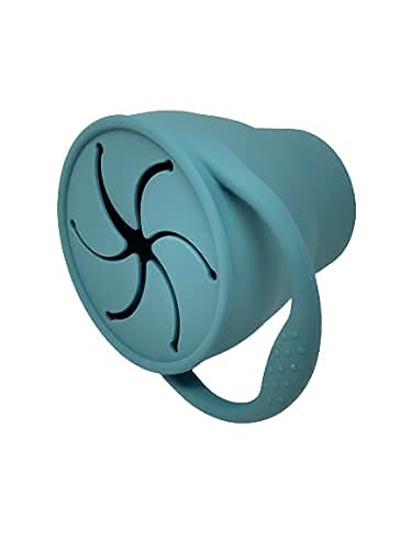 Snack Attack Snack Cup | Collapsible Silicone Snack Container | Toddler and Baby (Stormy)