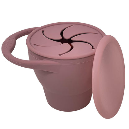 Snack Attack Snack Cup | Collapsible Silicone Snack Container | Toddler and Baby (Stormy)