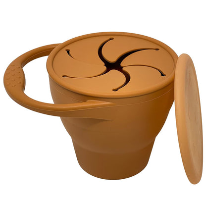Snack Attack Snack Cup | Collapsible Silicone Snack Container | Toddler and Baby (Stormy)