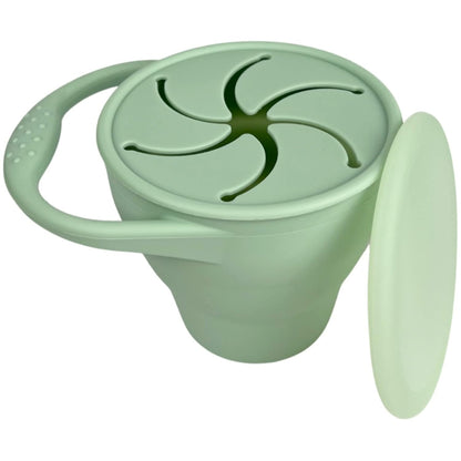 Snack Attack Snack Cup | Collapsible Silicone Snack Container | Toddler and Baby (Stormy)