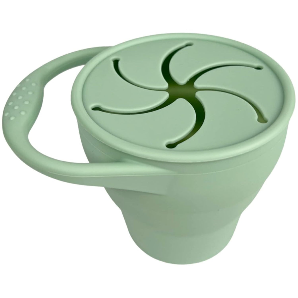 Snack Attack Snack Cup | Collapsible Silicone Snack Container | Toddler and Baby (Stormy)