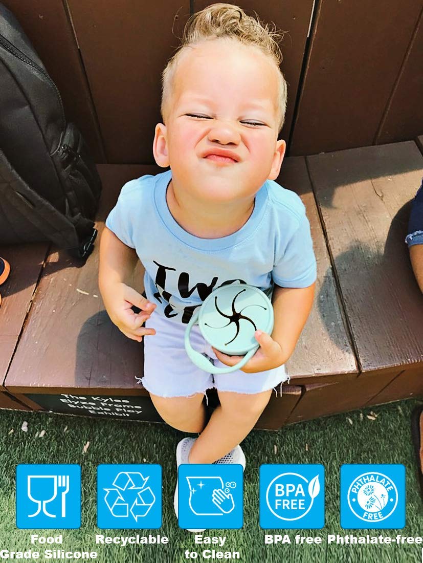 Snack Attack Snack Cup | Collapsible Silicone Snack Container | Toddler and Baby (Stormy)