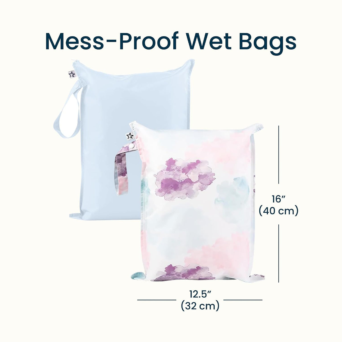 Mess Proof Wet Bags | Reusable Waterproof Wet Bags for Swimsuits | Baby Clothes | Travel & Diaper Bag (Pink, Brown Checkers) - Colors A