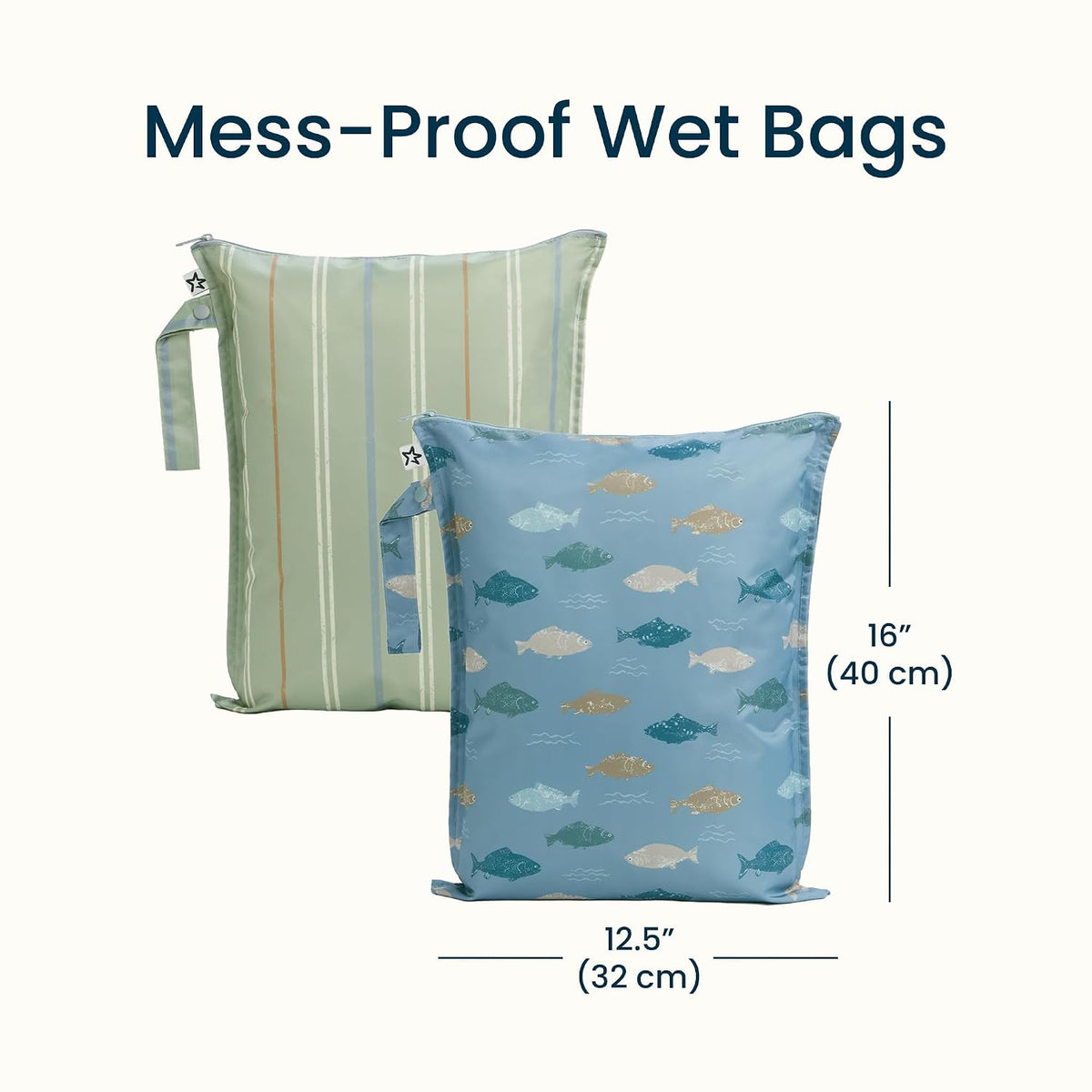 Mess Proof Wet Bags | Reusable Waterproof Wet Bags for Swimsuits | Baby Clothes | Travel & Diaper Bag (Pink, Brown Checkers) - Colors A