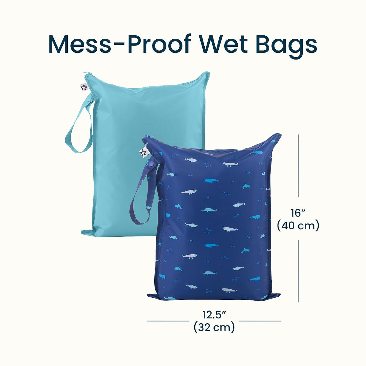 Mess Proof Wet Bags | Reusable Waterproof Wet Bags for Swimsuits | Baby Clothes | Travel & Diaper Bag (Pink, Brown Checkers) - Colors A