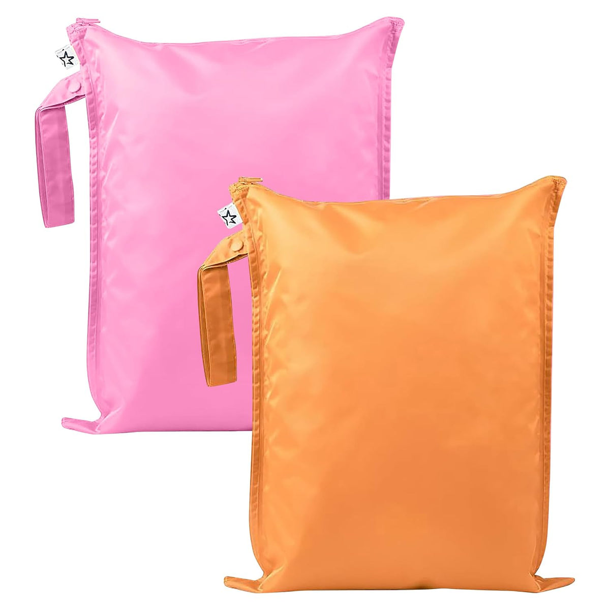Mess Proof Wet Bags | Reusable Waterproof Wet Bags for Swimsuits | Baby Clothes | Travel & Diaper Bag (Pink, Brown Checkers) - Colors A