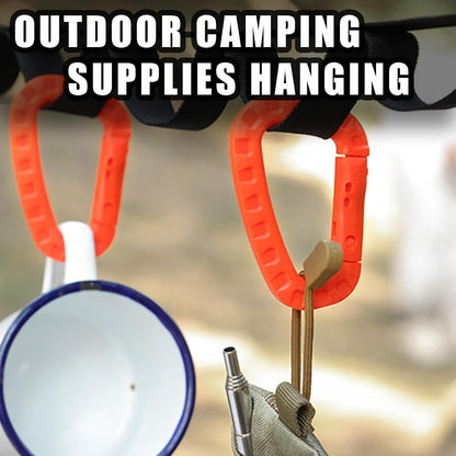 Tactical Gear Carabiner Keychain Clip Plastic D-Rings Large Key Chain Heavy Duty Snap Hook for Backpack, Belt, Keyrings, Bags, Bottle, Tent, Camping