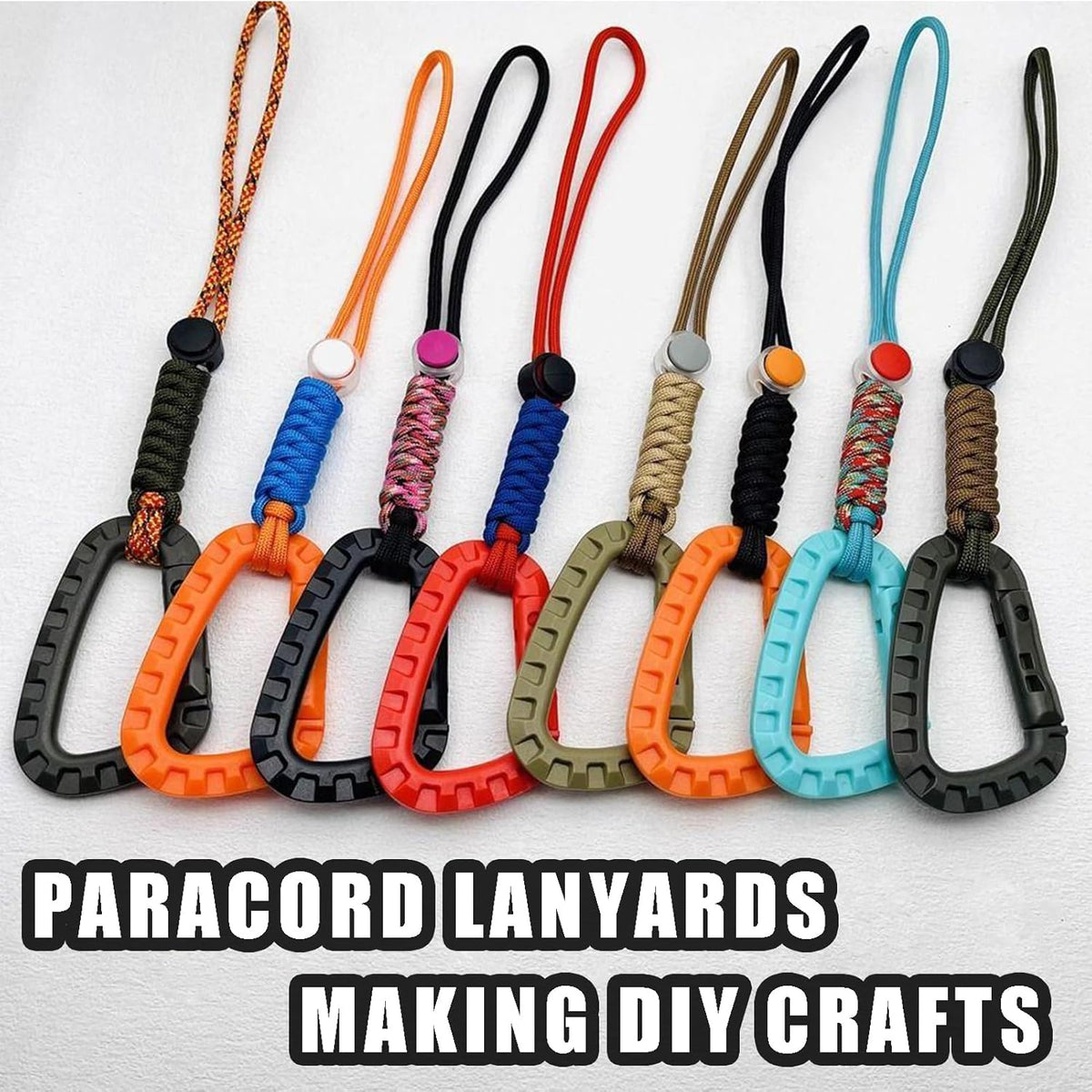 Tactical Gear Carabiner Keychain Clip Plastic D-Rings Large Key Chain Heavy Duty Snap Hook for Backpack, Belt, Keyrings, Bags, Bottle, Tent, Camping