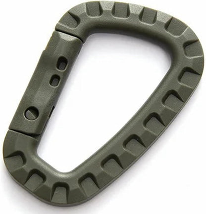 Tactical Gear Carabiner Keychain Clip Plastic D-Rings Large Key Chain Heavy Duty Snap Hook for Backpack, Belt, Keyrings, Bags, Bottle, Tent, Camping