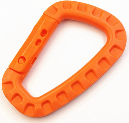 Tactical Gear Carabiner Keychain Clip Plastic D-Rings Large Key Chain Heavy Duty Snap Hook for Backpack, Belt, Keyrings, Bags, Bottle, Tent, Camping